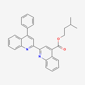 molecular formula C30H26N2O2 B12908568 Isopentyl 4'-phenyl-[2,2'-biquinoline]-4-carboxylate CAS No. 62726-08-3