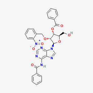 molecular formula C31H26N6O8 B12908572 N-Benzoyl-3'-O-benzoyl-2'-O-[(2-nitrophenyl)methyl]adenosine CAS No. 62805-63-4