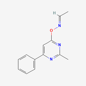 molecular formula C13H13N3O B12908604 Acetaldehyde O-(2-methyl-6-phenylpyrimidin-4-yl) oxime 