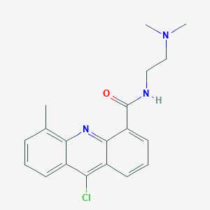 molecular formula C19H20ClN3O B12908624 4-Acridinecarboxamide, 9-chloro-N-[2-(dimethylamino)ethyl]-5-methyl- CAS No. 253277-91-7
