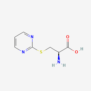 molecular formula C7H9N3O2S B12908638 S-Pyrimidin-2-yl-L-cysteine CAS No. 35608-73-2