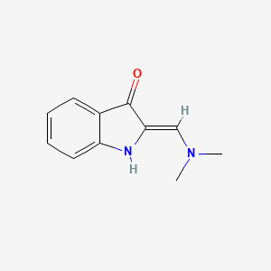 molecular formula C11H12N2O B12908686 2-((Dimethylamino)methylene)indolin-3-one 