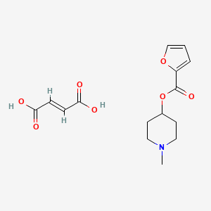 molecular formula C15H19NO7 B12908696 1-Methylpiperidin-4-yl furan-2-carboxylate fumarate 