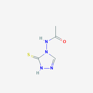 molecular formula C4H6N4OS B12908697 N-(5-Sulfanylidene-1,5-dihydro-4H-1,2,4-triazol-4-yl)acetamide CAS No. 69844-24-2