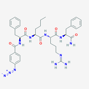molecular formula C37H47N11O5 B129087 N-(4-Azidobenzoyl)fnlrfamide CAS No. 154447-48-0