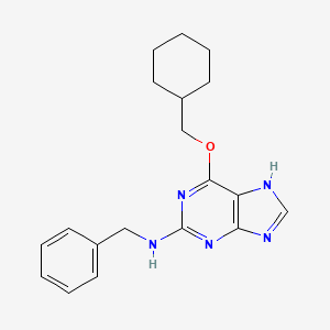 molecular formula C19H23N5O B12908728 N-benzyl-6-(cyclohexylmethoxy)-7H-purin-2-amine CAS No. 651733-94-7