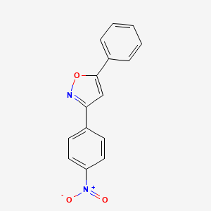 molecular formula C15H10N2O3 B12908743 Isoxazole, 3-(4-nitrophenyl)-5-phenyl- CAS No. 31108-56-2