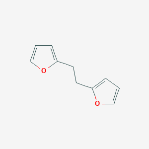 molecular formula C10H10O2 B12908745 2,2'-(1,2-Ethylenediyl)bis(furan) CAS No. 36707-31-0
