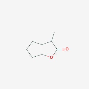 molecular formula C8H12O2 B12908750 2H-Cyclopenta[b]furan-2-one, hexahydro-3-methyl- CAS No. 40556-75-0