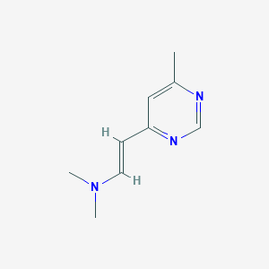 molecular formula C9H13N3 B12908752 N,N-Dimethyl-2-(6-methyl-4-pyrimidinyl)ethenamine CAS No. 83256-17-1
