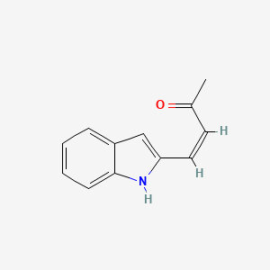molecular formula C12H11NO B12908798 (Z)-4-(1H-Indol-2-yl)but-3-en-2-one 