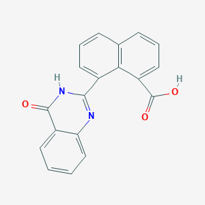 molecular formula C19H12N2O3 B12908816 8-(4-Oxo-1,4-dihydroquinazolin-2-yl)naphthalene-1-carboxylic acid CAS No. 61802-38-8