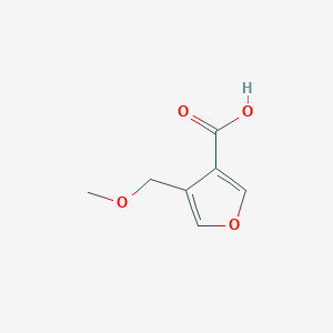 molecular formula C7H8O4 B12908826 4-(Methoxymethyl)furan-3-carboxylic acid CAS No. 88550-25-8