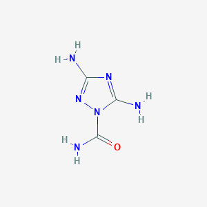 molecular formula C3H6N6O B12908841 3,5-Diamino-1,2,4-triazole-1-carboxamide CAS No. 91986-48-0