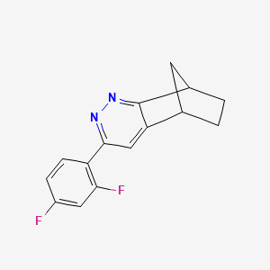 molecular formula C15H12F2N2 B12908855 3-(2,4-Difluorophenyl)-5,6,7,8-tetrahydro-5,8-methanocinnoline CAS No. 918873-58-2