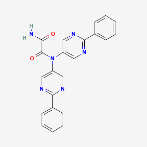 molecular formula C22H16N6O2 B12908893 N1,N1-Bis(2-phenylpyrimidin-5-yl)oxalamide 