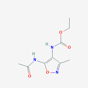 molecular formula C9H13N3O4 B12908911 Ethyl (5-acetamido-3-methylisoxazol-4-yl)carbamate CAS No. 41230-65-3