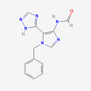 molecular formula C13H12N6O B12908988 n-[1-Benzyl-5-(1h-1,2,4-triazol-5-yl)-1h-imidazol-4-yl]formamide CAS No. 4022-99-5