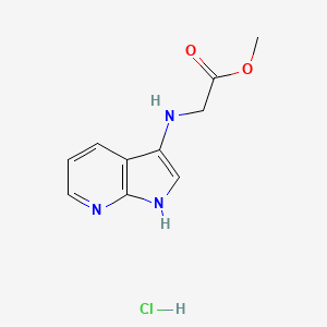 molecular formula C10H12ClN3O2 B12909013 Methyl 2-((1H-pyrrolo[2,3-b]pyridin-3-yl)amino)acetate hydrochloride 