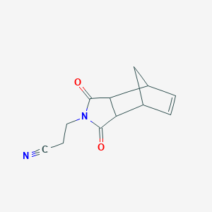 molecular formula C12H12N2O2 B12909041 3-(1,3-Dioxo-1,3,3a,4,7,7a-hexahydro-2h-4,7-methanoisoindol-2-yl)propanenitrile CAS No. 1209-99-0