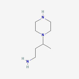 molecular formula C8H19N3 B12909071 gamma-Methyl-1-piperazinepropanamine CAS No. 90853-14-8