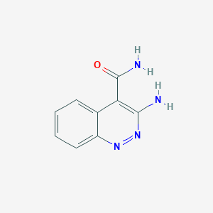molecular formula C9H8N4O B12909134 3-Aminocinnoline-4-carboxamide CAS No. 87954-01-6