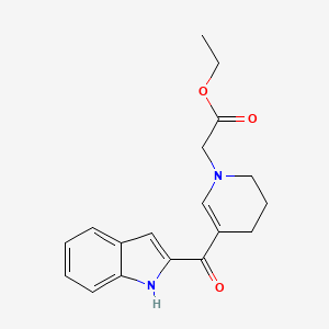 molecular formula C18H20N2O3 B12909141 Ethyl [5-(1H-indole-2-carbonyl)-3,4-dihydropyridin-1(2H)-yl]acetate CAS No. 62515-77-9