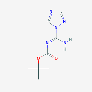 molecular formula C8H13N5O2 B12909158 tert-Butyl [amino(1H-1,2,4-triazol-1-yl)methylidene]carbamate CAS No. 887407-15-0