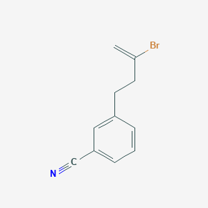 molecular formula C11H10BrN B1290918 2-Bromo-4-(3-cyanophenyl)-1-butene CAS No. 731772-72-8