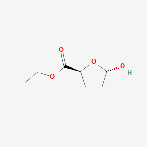 molecular formula C7H12O4 B129092 Ethyl (2S,5S)-5-hydroxyoxolane-2-carboxylate CAS No. 147058-43-3