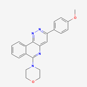 molecular formula C22H20N4O2 B12909207 Pyridazino(4,3-c)isoquinoline, 3-(4-methoxyphenyl)-6-(4-morpholinyl)- CAS No. 96825-92-2
