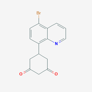 molecular formula C15H12BrNO2 B12909223 5-(5-Bromoquinolin-8-yl)cyclohexane-1,3-dione 