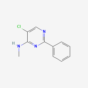 molecular formula C11H10ClN3 B12909224 5-Chloro-N-methyl-2-phenylpyrimidin-4-amine CAS No. 823796-23-2