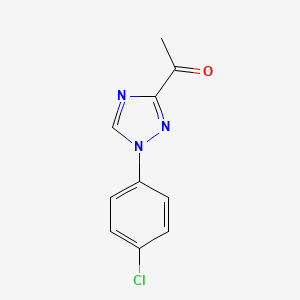 molecular formula C10H8ClN3O B12909280 1-[1-(4-Chlorophenyl)-1H-1,2,4-triazol-3-yl]ethan-1-one CAS No. 61698-28-0