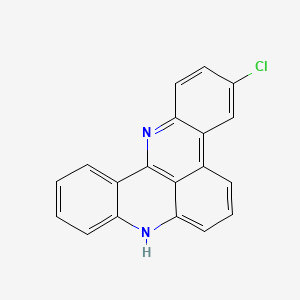 molecular formula C19H11ClN2 B12909283 3-Chloro-8H-quino(4,3,2-kl)acridine CAS No. 198025-90-0