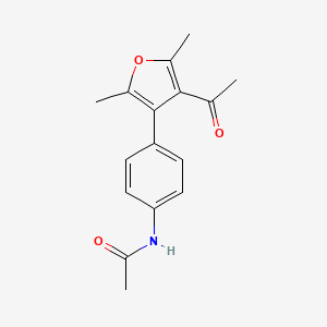molecular formula C16H17NO3 B12909299 N-(4-(4-Acetyl-2,5-dimethylfuran-3-yl)phenyl)acetamide CAS No. 88484-89-3