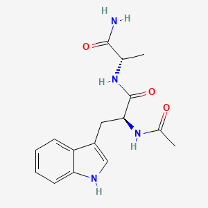 molecular formula C16H20N4O3 B12909336 N-Acetyl-L-tryptophyl-L-alaninamide CAS No. 71525-90-1