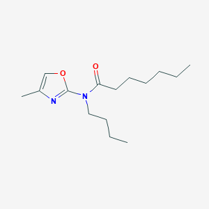 molecular formula C15H26N2O2 B12909403 N-Butyl-N-(4-methyl-1,3-oxazol-2-YL)heptanamide CAS No. 57068-86-7