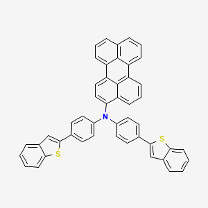 molecular formula C48H29NS2 B12909456 N,N-Bis[4-(1-benzothiophen-2-YL)phenyl]perylen-3-amine CAS No. 922184-82-5
