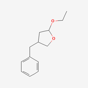 molecular formula C13H18O2 B12909640 4-Benzyl-2-ethoxyoxolane CAS No. 141406-19-1
