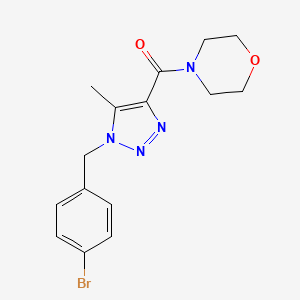 molecular formula C15H17BrN4O2 B1290971 (1-(4-Bromobenzyl)-5-methyl-1H-1,2,3-triazol-4-yl)(morpholino)methanone CAS No. 952182-52-4