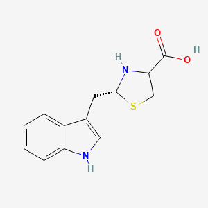 molecular formula C13H14N2O2S B12909831 (2R)-2-(1H-indol-3-ylmethyl)-1,3-thiazolidine-4-carboxylic acid 