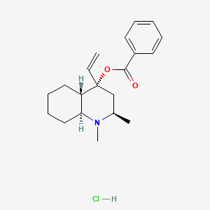 molecular formula C20H28ClNO2 B12909876 (2R,4S,4AS,8aS)-1,2-dimethyl-4-vinyldecahydroquinolin-4-yl benzoate hydrochloride 