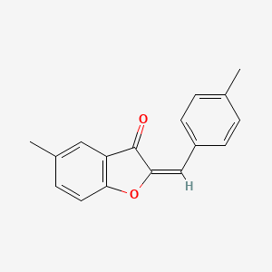 molecular formula C17H14O2 B12909902 (E)-5-Methyl-2-(4-methylbenzylidene)benzofuran-3(2H)-one 