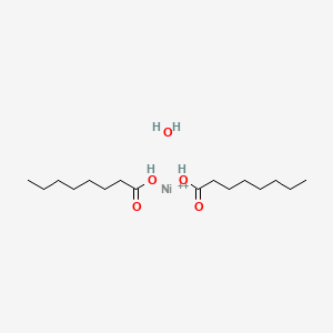 molecular formula C16H34NiO5+2 B12910000 Nickel(2+);octanoic acid;hydrate 