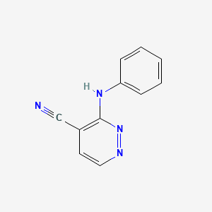 molecular formula C11H8N4 B12910046 3-Anilinopyridazine-4-carbonitrile CAS No. 112584-66-4