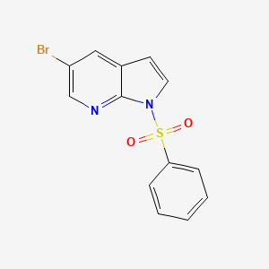 molecular formula C13H9BrN2O2S B1291005 1-Benzenesulfonyl-5-bromo-1H-pyrrolo[2,3-b]pyridine CAS No. 1001070-33-2