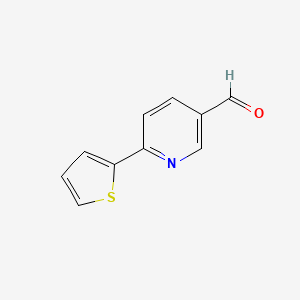 molecular formula C10H7NOS B1291022 6-Thien-2-ylnicotinaldehyde CAS No. 834884-61-6