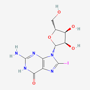 molecular formula C10H12IN5O5 B12910229 8-Iodoguanosine 