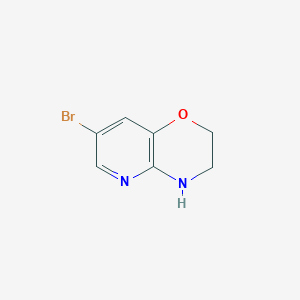 molecular formula C7H7BrN2O B1291037 7-Bromo-3,4-dihydro-2H-pyrido[3,2-b][1,4]oxazine CAS No. 34950-82-8